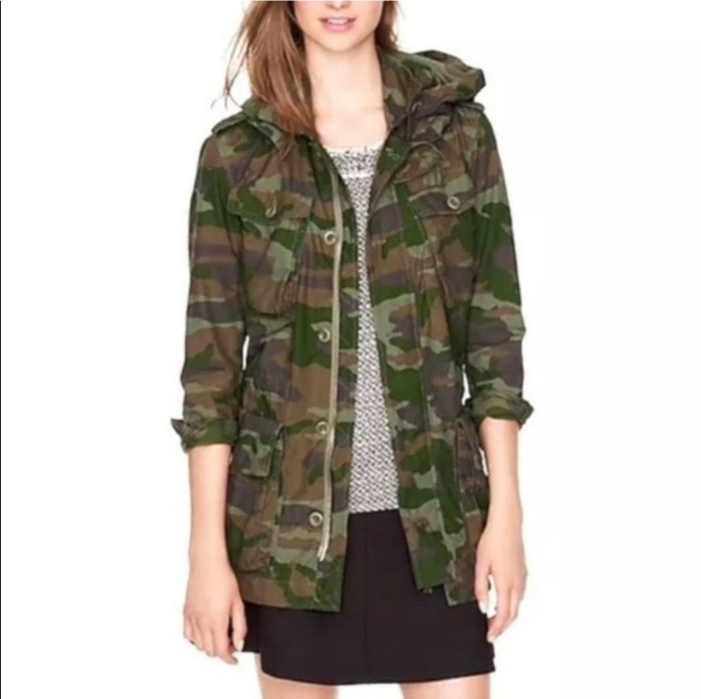 J Crew Utility Military Style Jacket Ladies Size S